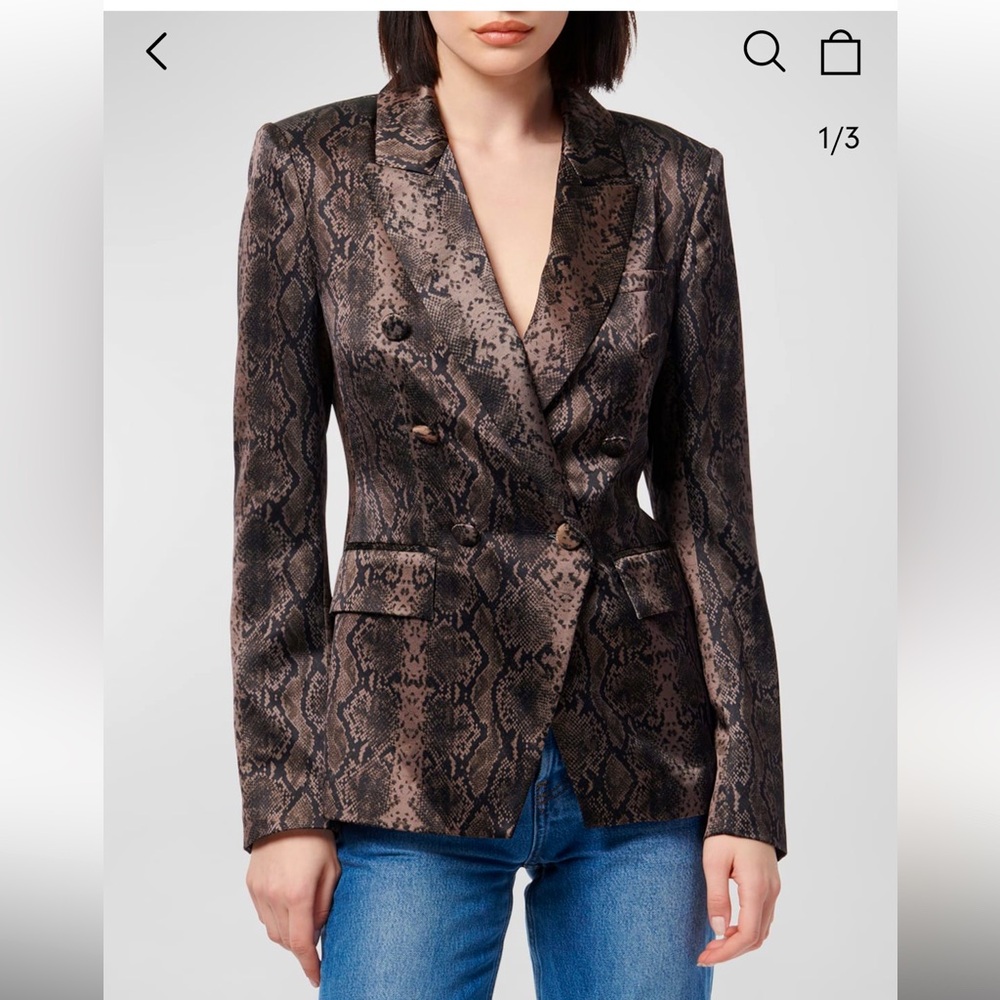 NWT Never worn Cami NYC XS Zana Blazer in Gray Snake